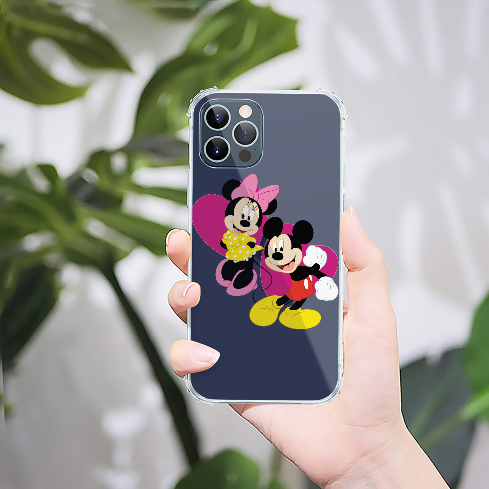 （画像用） ミッキーマウス Mickey Mouse 【iPhone 12シリーズ対応】透明スマホケース（クリアソフトケース）